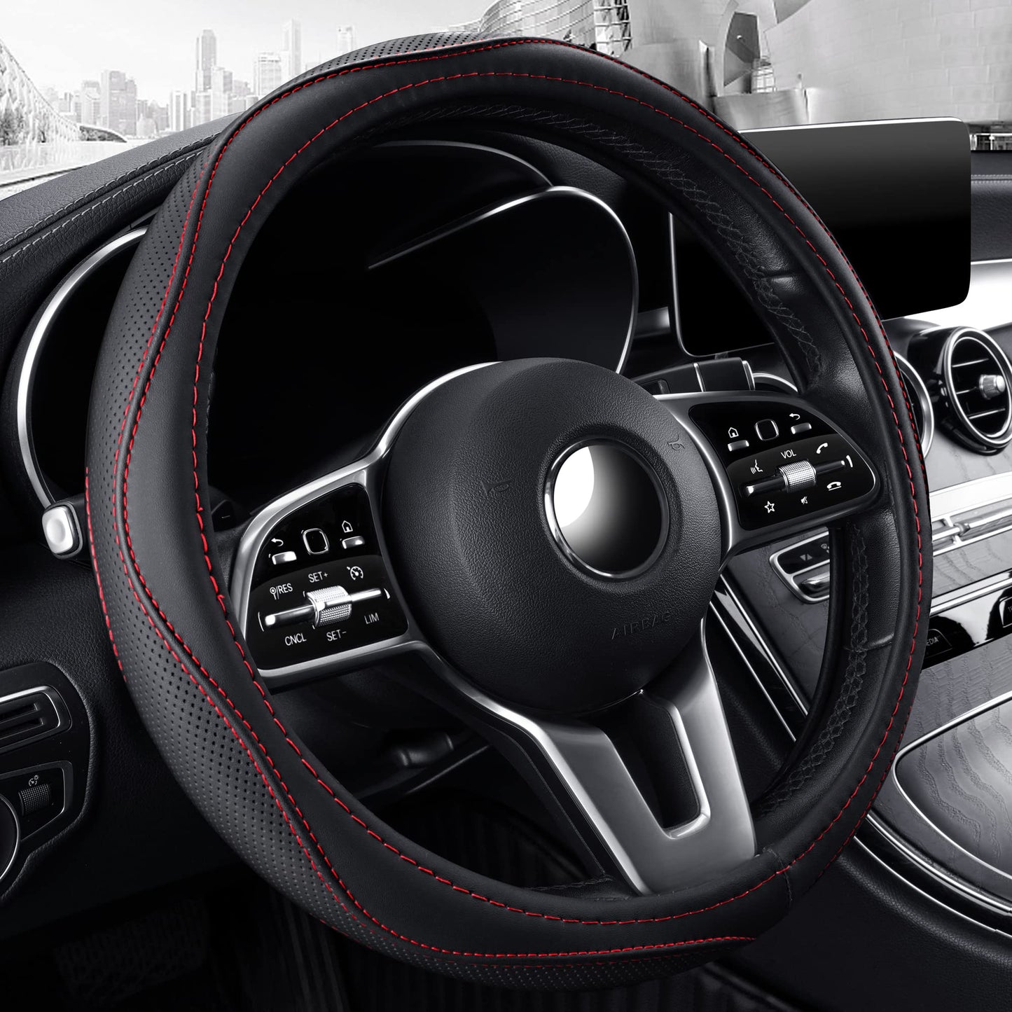 Steering Wheel Cover Red accent